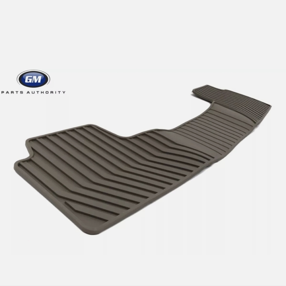 2015-2020 GMC Yukon Premium All Weather 2nd Row Floor Mat Dune OEM GM EUC